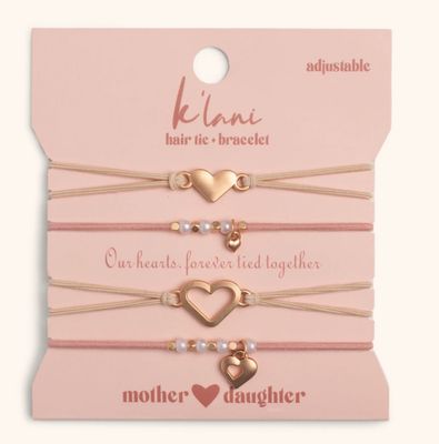 Mother  Daughter Hair Tie Bracelet Set