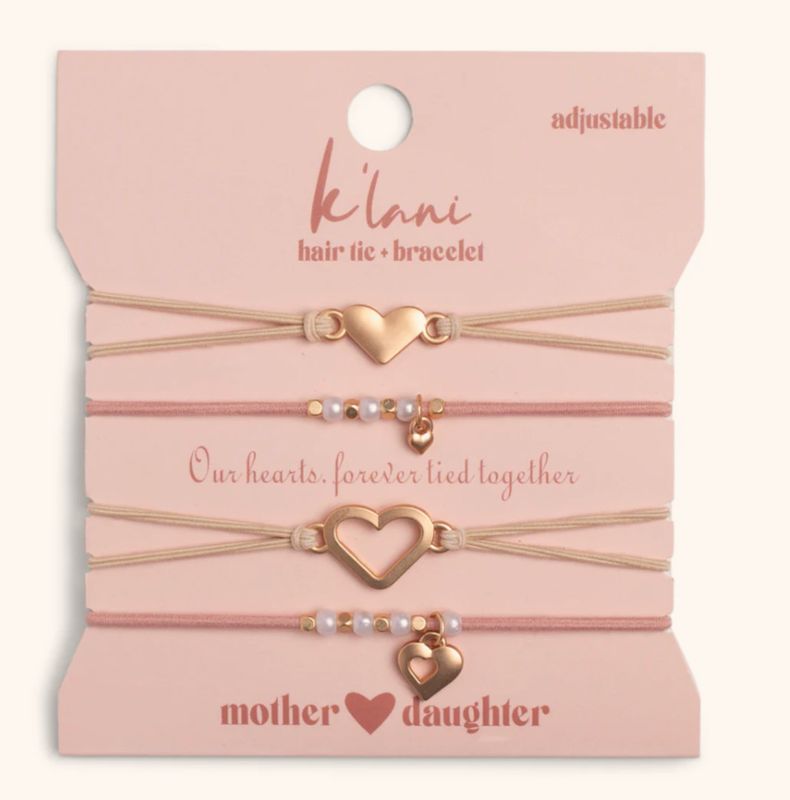 Mother  Daughter Hair Tie Bracelet Set