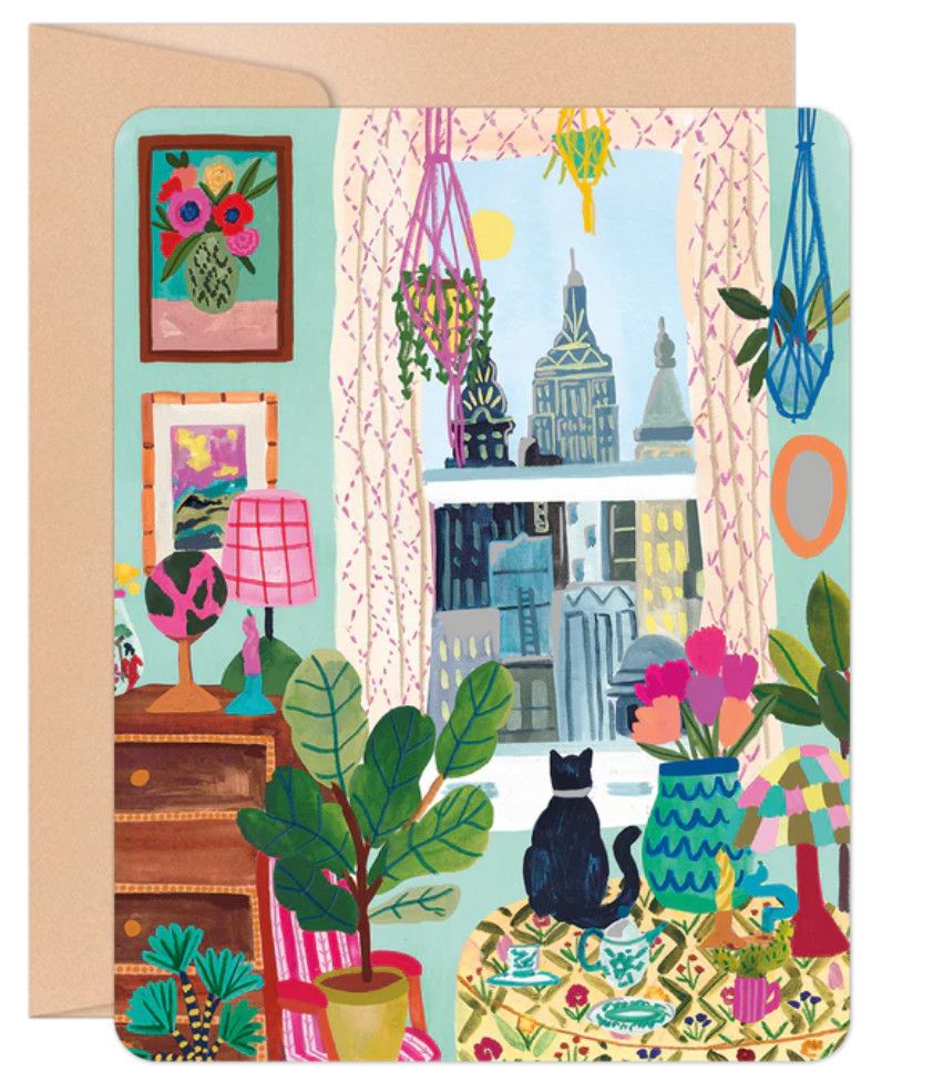 City Kitty Birthday Card