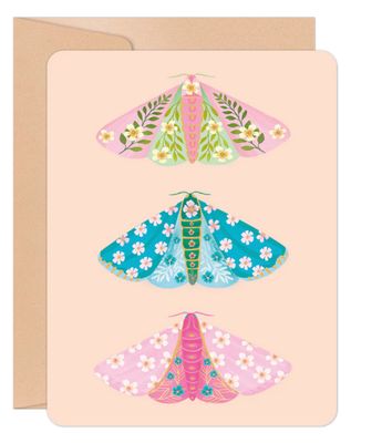 Flower Wings Blank Card