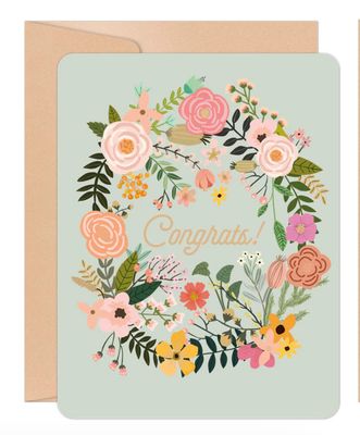 Congrats Wreath Card