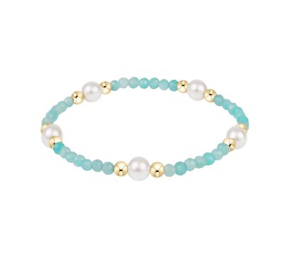enewton Extends Purpose pearl 6mm gem bracelet with luminous pearls and gold accents for a timeless, elegant look
