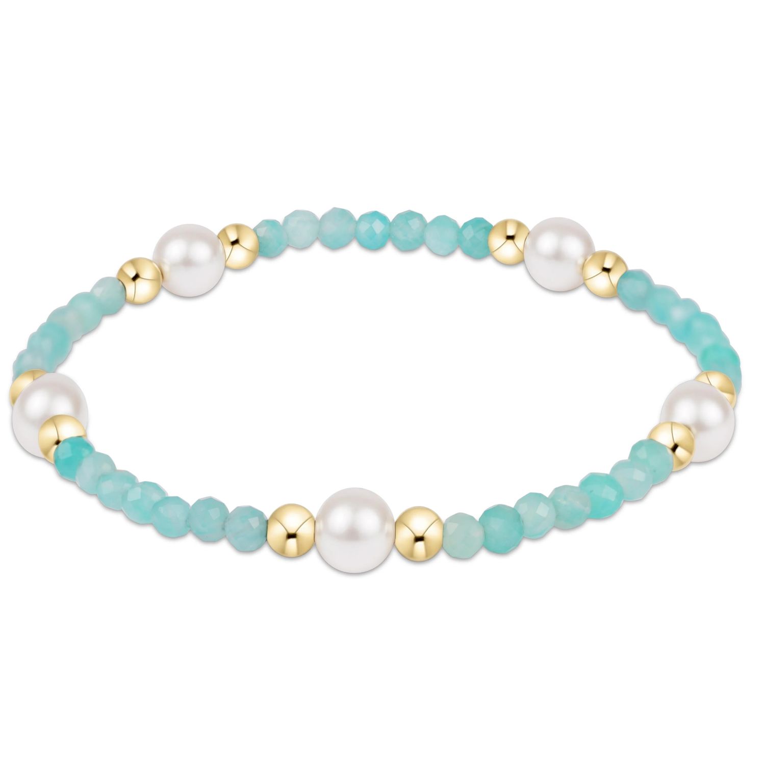 Extends Purpose Pearl 6mm Gem Bracelet - Amazonite