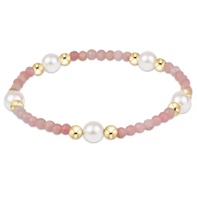 Extends Purpose Pearl 6mm Gem Bracelet - Pink Opal
