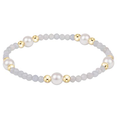 Extends Purpose Pearl 6mm Gem Bracelet - Aquamarine