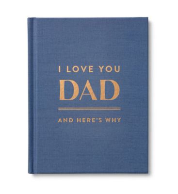I Love You Dad And Here’s Why fill-in book, a heartfelt keepsake gift from kids to dad