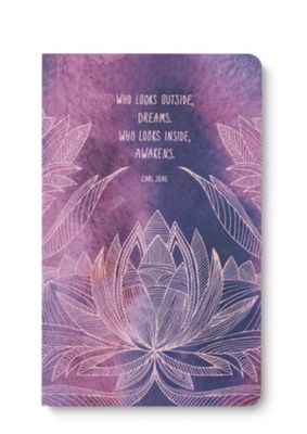 Write Now lotus journal by Pamela Farrington with softcover design, lined pages, and inspiring quotes for mindfulness