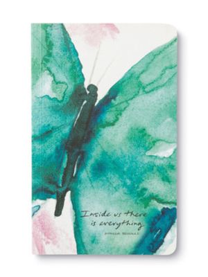 Inside Us Is Everything butterfly journal with colorful design, lined pages, and inspiring quotes for reflection and growth
