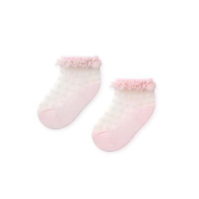 Pink Ruffle Plumeti Socks
