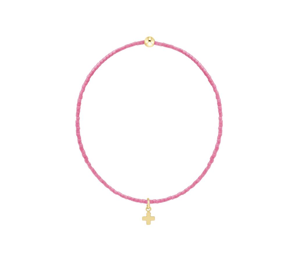 enewton Hope Classic bracelet with small gold signature cross charm and delicate beaded design for everyday wear
