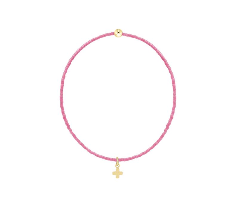 enewton Hope Classic bracelet with small gold signature cross charm and delicate beaded design for everyday wear
