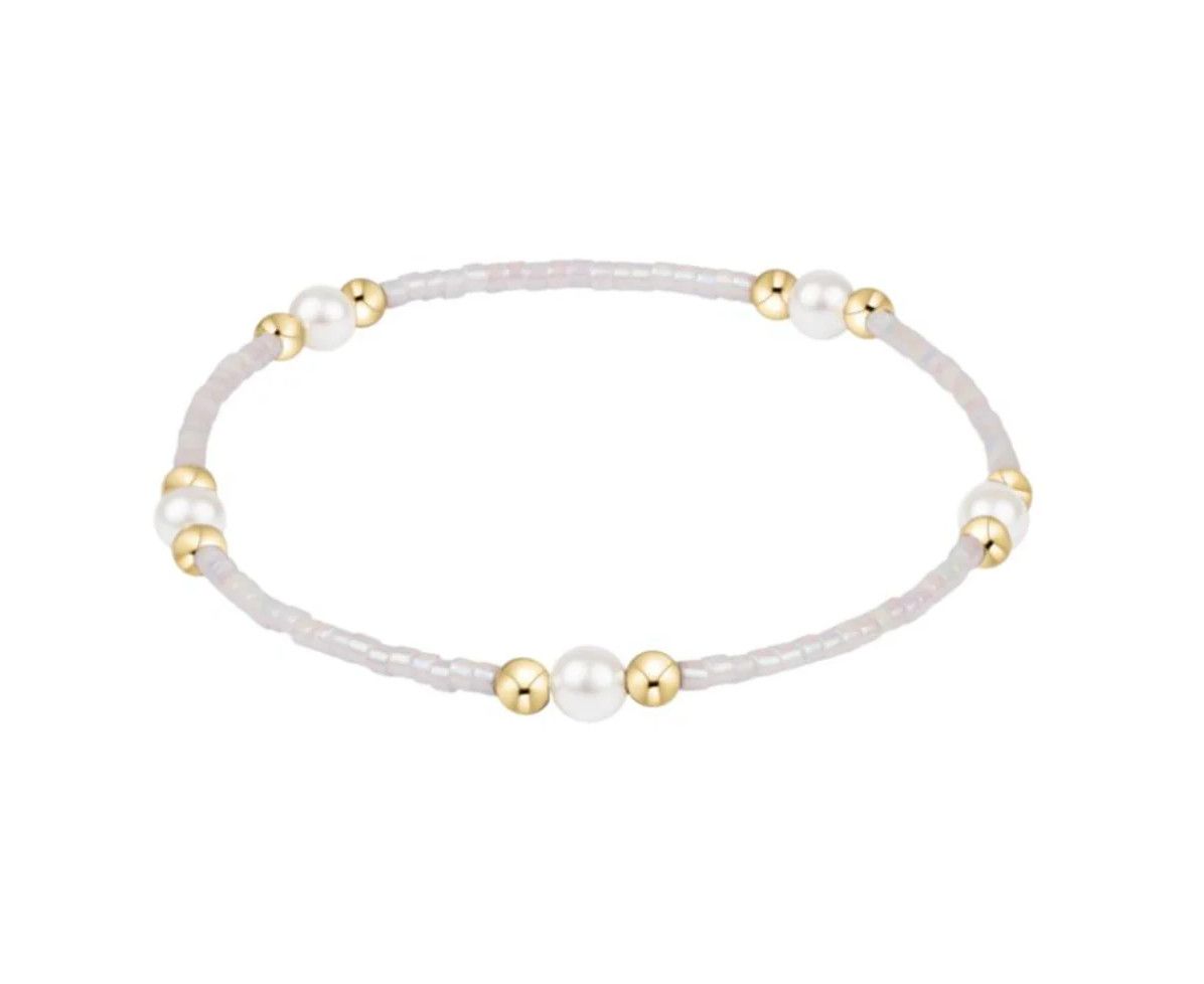 enewton Hope Purpose pearl bracelet with classic pearl beads and gold accents for a timeless, elegant everyday look
