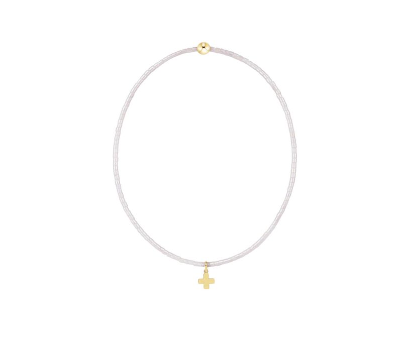 enewton Hope Classic bracelet with small gold signature cross charm and delicate beaded design for everyday wear
