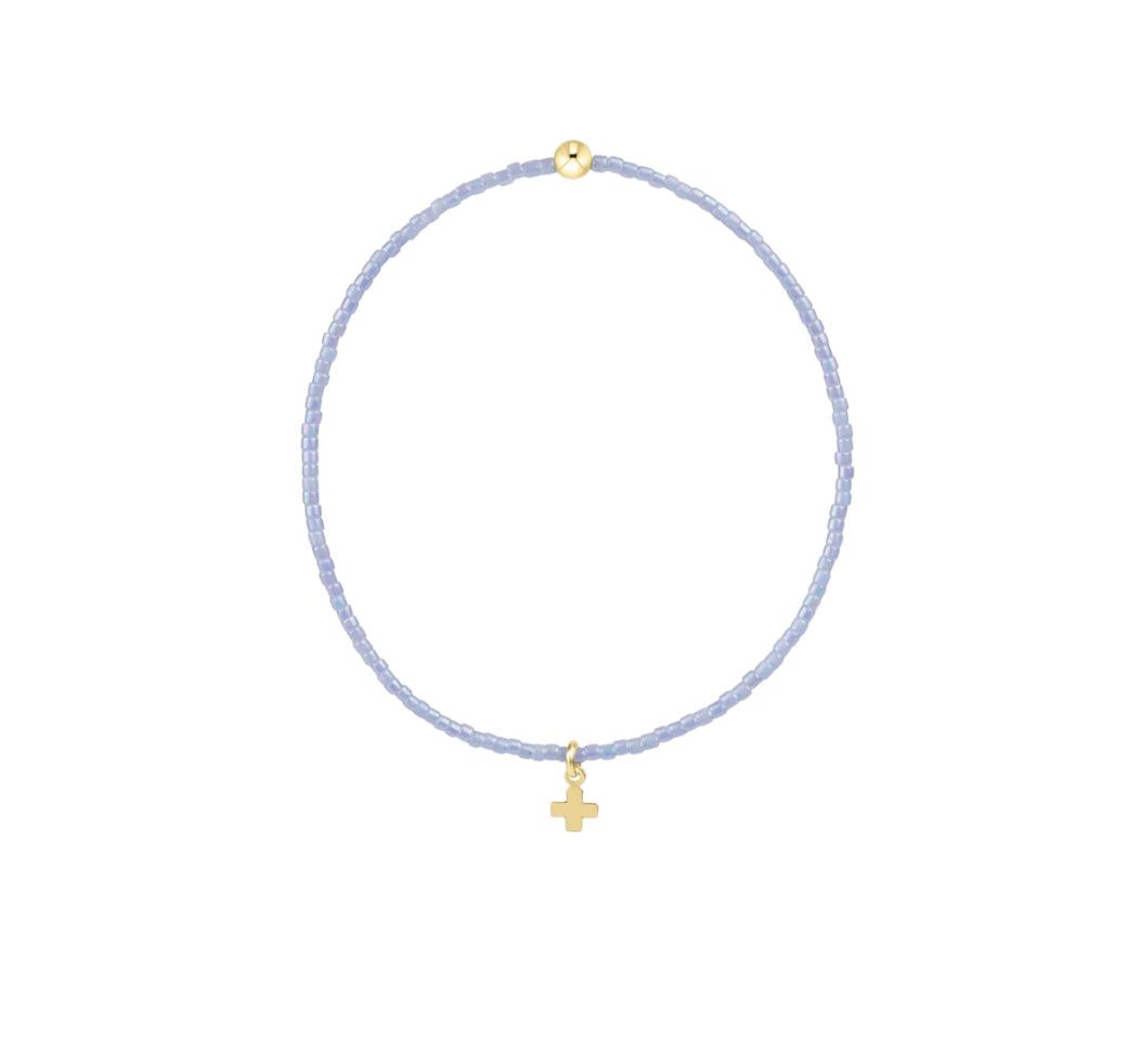 enewton Hope Classic bracelet with small gold signature cross charm and delicate beaded design for everyday wear
