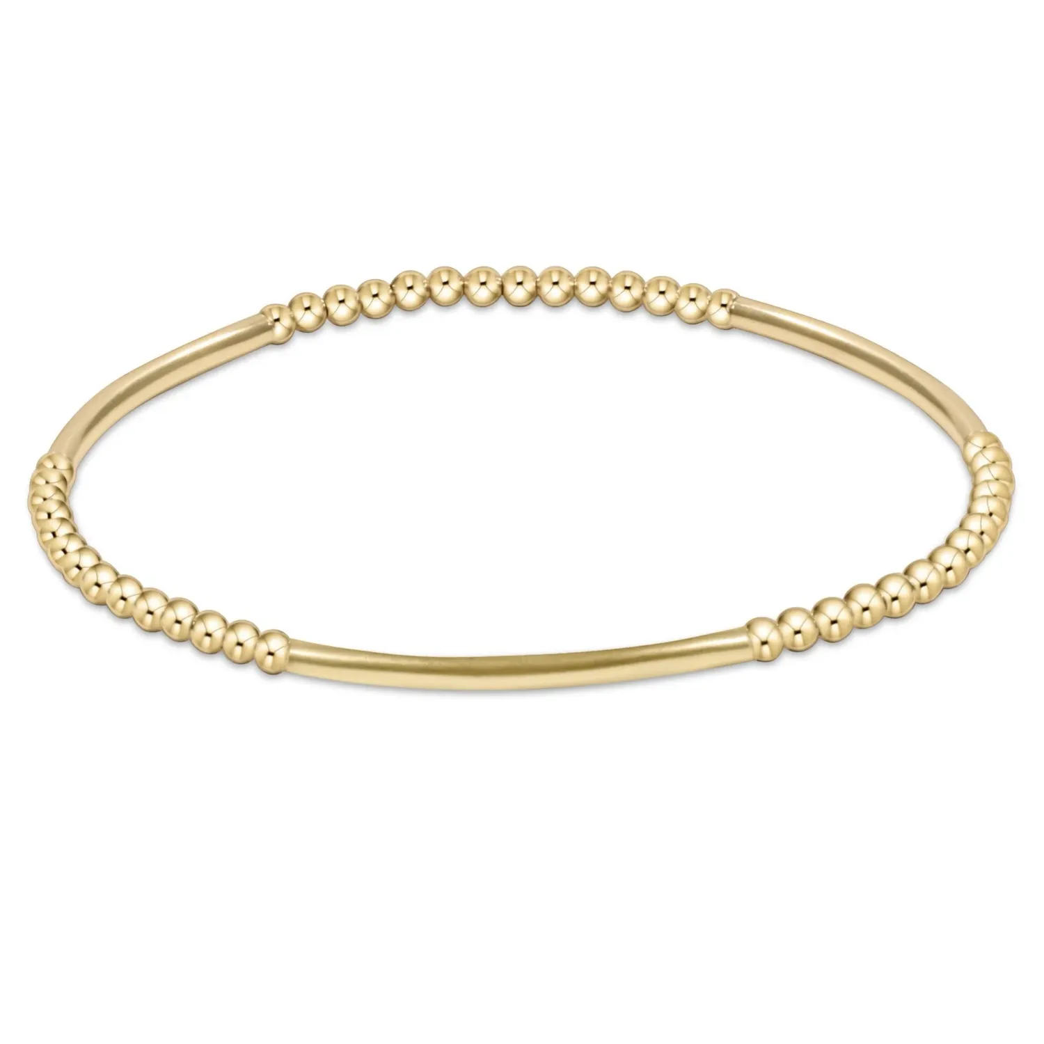 Bliss Bar Smooth Pattern Gold 2.5mm Bracelet