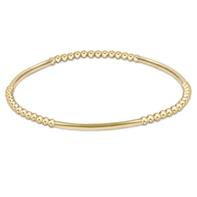 Bliss Bar Smooth Pattern Gold 2.5mm Bracelet