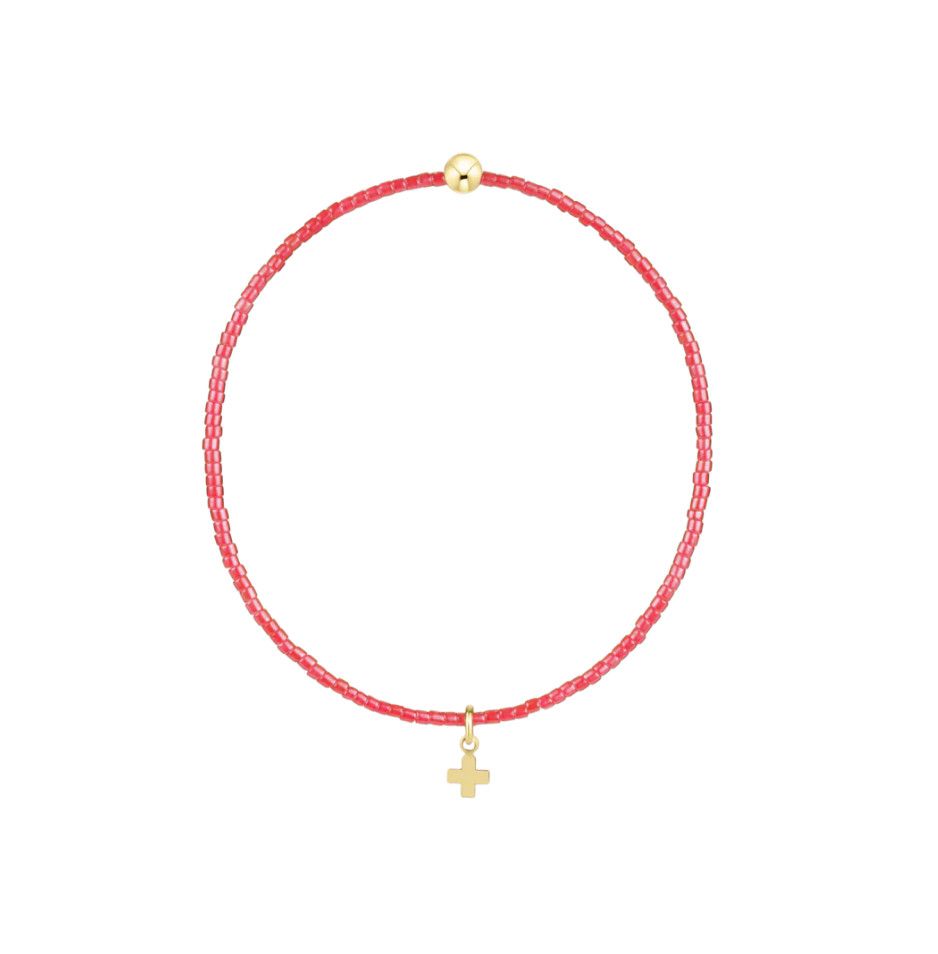 enewton Hope Classic bracelet with small gold signature cross charm and delicate beaded design for everyday wear
