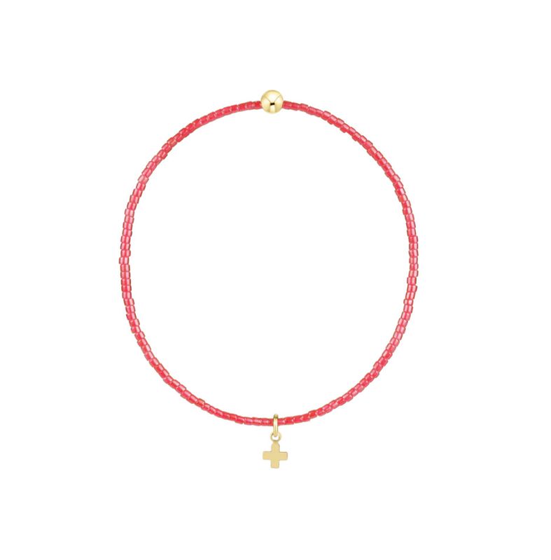enewton Hope Classic bracelet with small gold signature cross charm and delicate beaded design for everyday wear
