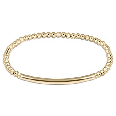 Bliss Bar Smooth Gold 3mm Bracelet