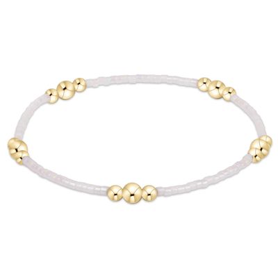 Hope Purpose Gold Bracelet - Silky White