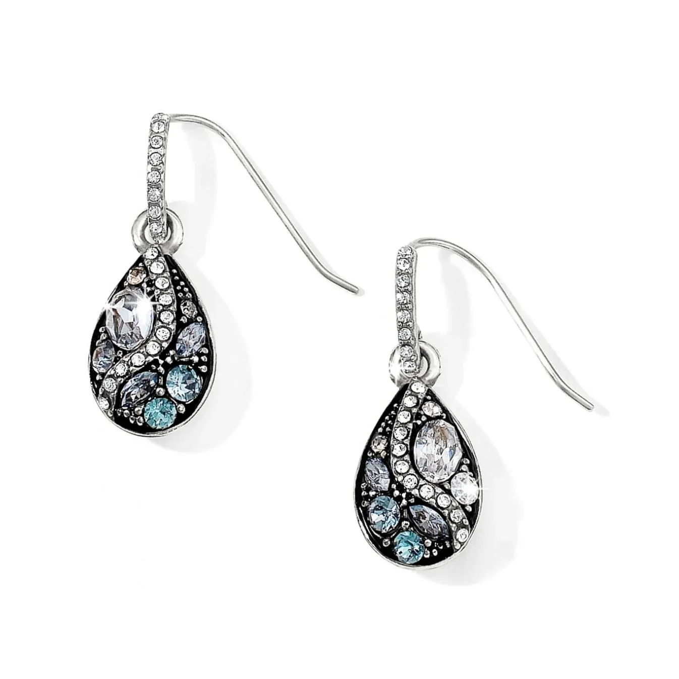 Trust Your Journey French Wire Earrings Silver-Aqua