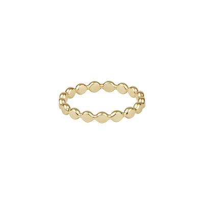 Classic Gold 2.5mm Beaded Disc Ring