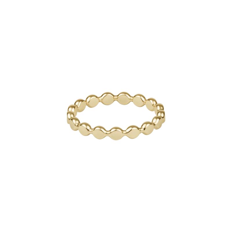 Classic Gold 2.5mm Beaded Disc Ring