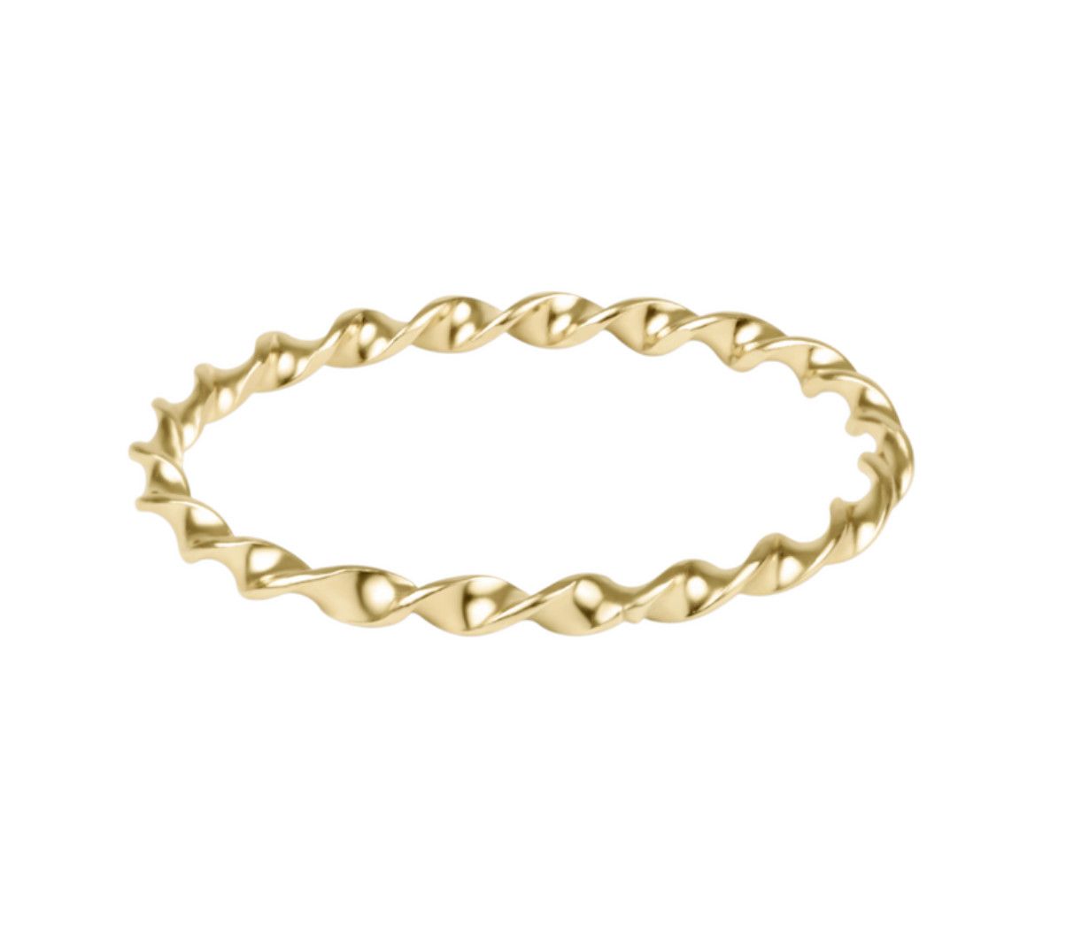 Classic Gold Twisted Thin Band, Size: 6