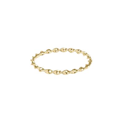 Classic Gold Twisted Thin Band Ring