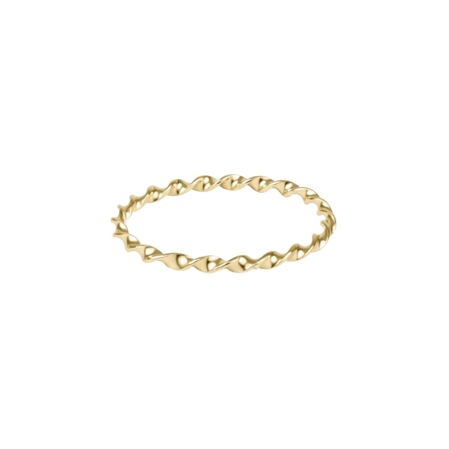 Classic Gold Twisted Thin Band Ring, Size: 6