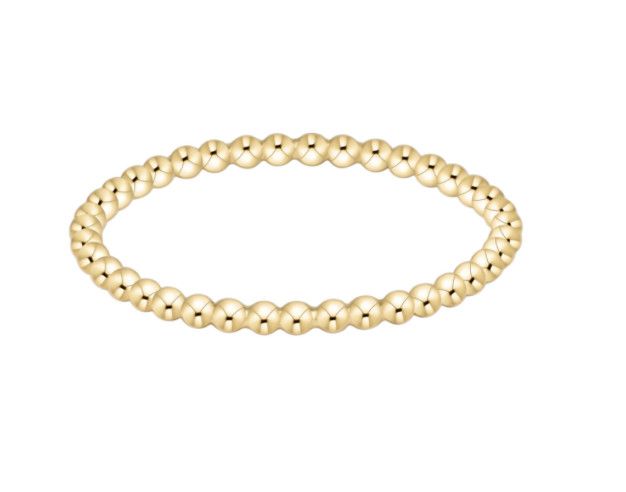 Enewton Classic Gold 1.5mm bead ring with delicate gold beads, perfect for stacking and everyday wear