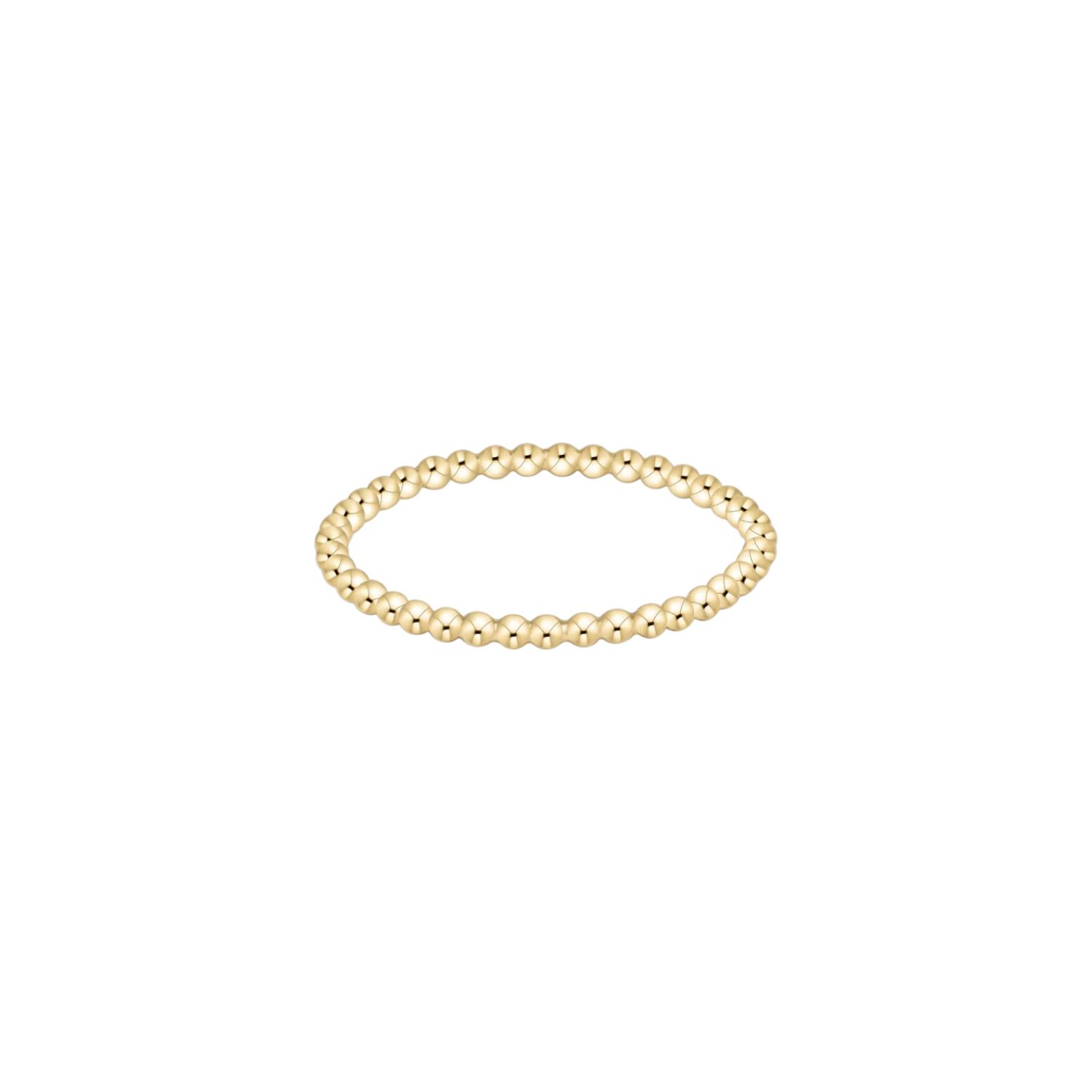 Classic Gold 1.5mm Bead Ring, Size: 6