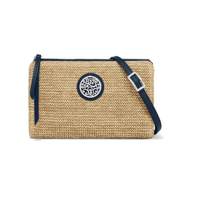 French Blue Contempo Straw Pouch