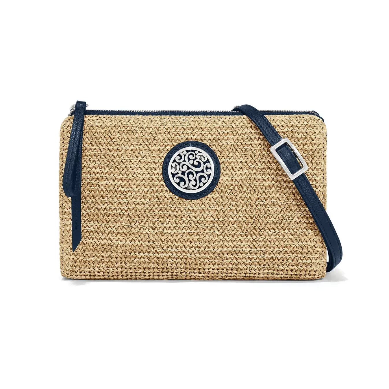 French Blue Contempo Straw Pouch