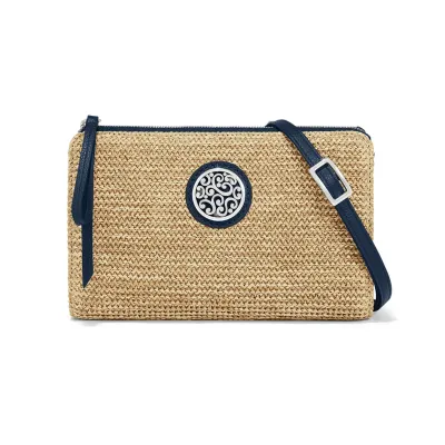 French Blue Contempo Straw Pouch