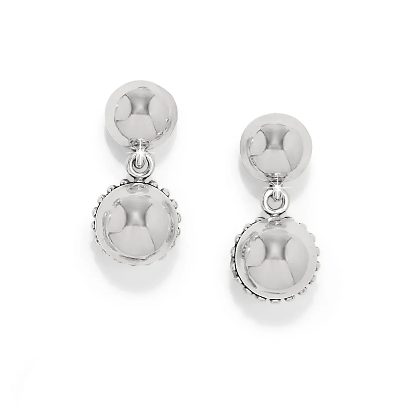 Silver Pretty Tough Bold Stud Post Drop Earrings