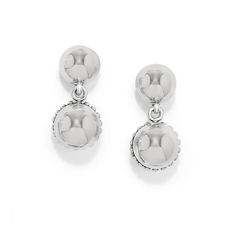 Silver Pretty Tough Bold Stud Post Drop Earrings