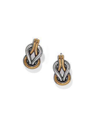 Interlok Harmony Two Tone Post Earrings