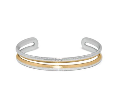 Brighton Medici Flex Cuff Bracelet in polished metal, flexible and elegant design perfect for everyday wear or a statement 