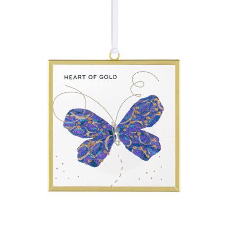 Heart of Gold Butterfly Suncatcher