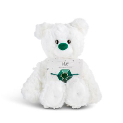 May Emerald Birthstone Bear with Bracelet