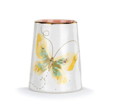 Yellow &amp; Blue Butterfly Picked With Love Vase