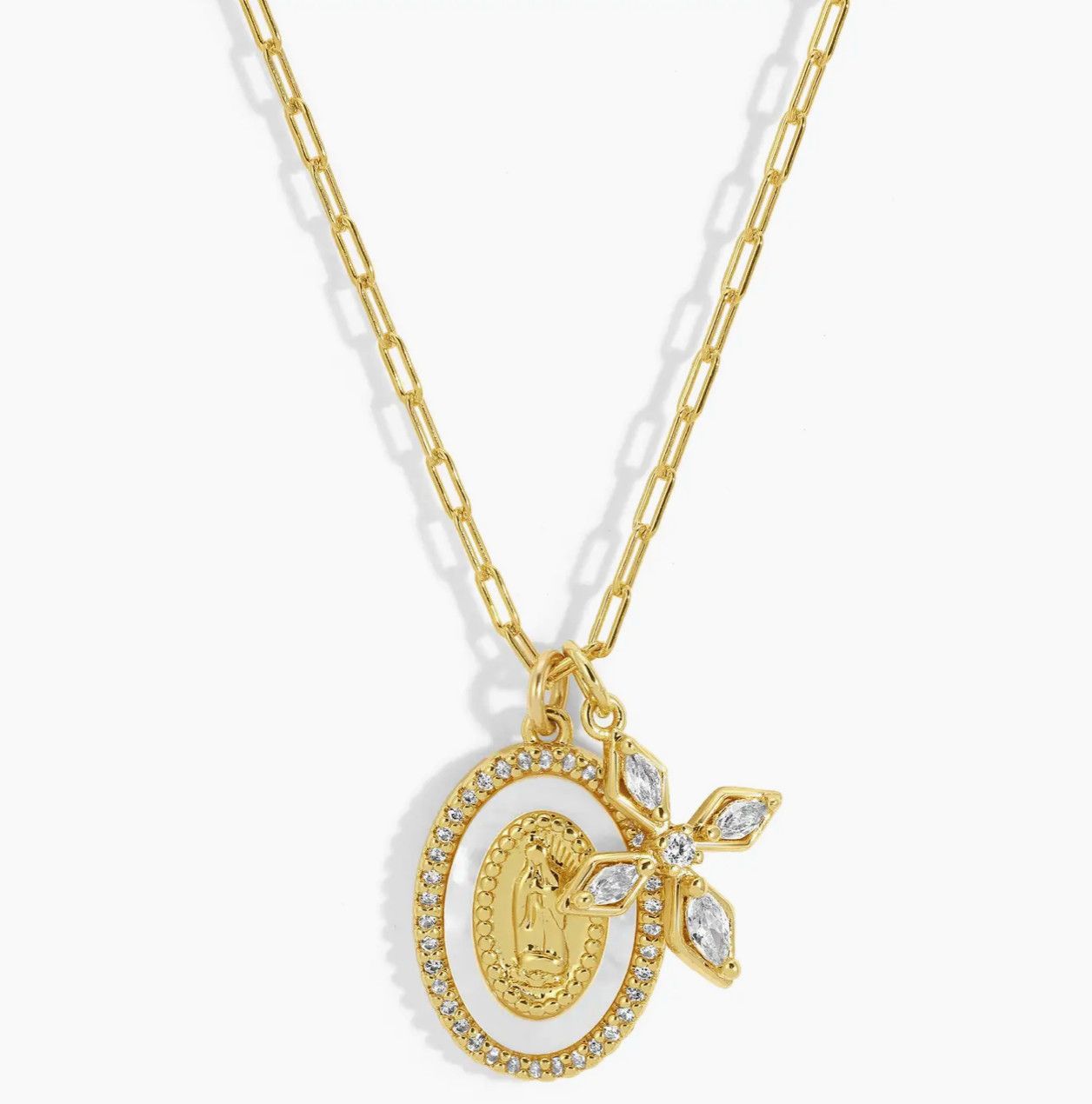 Rezar Multi-Charm Gold  Necklace