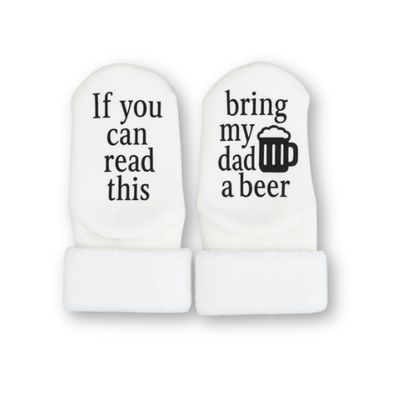 'Bring My Dad A Beer' Baby Socks