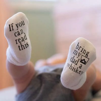Bring My Dad Whiskey Baby Socks