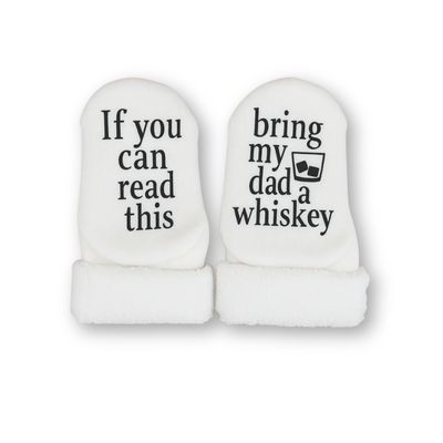 'Bring My Dad A Whiskey' Baby Socks