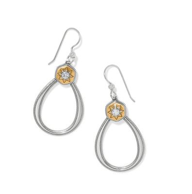 Silver Gold Mosaic Nova French Wire Earrings