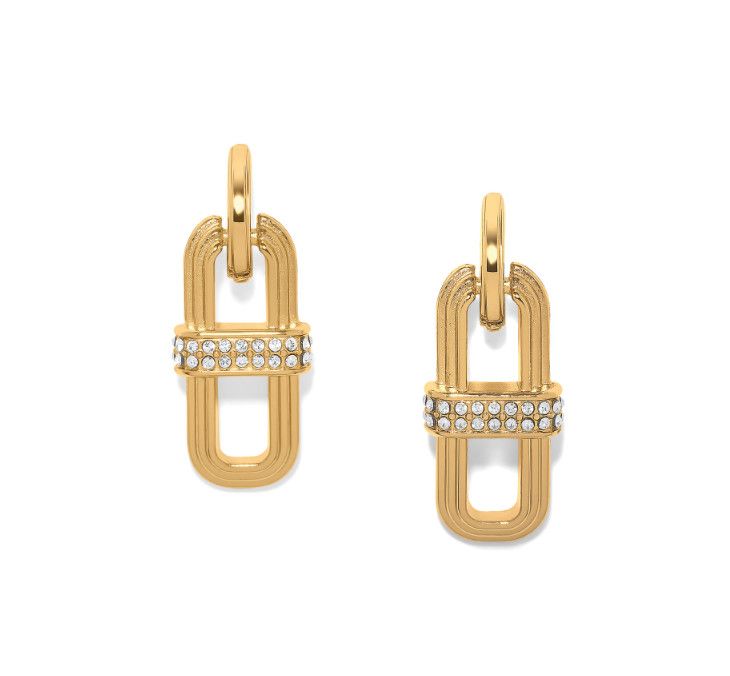Gold Meridian Aurora Link Post Drop Earrings