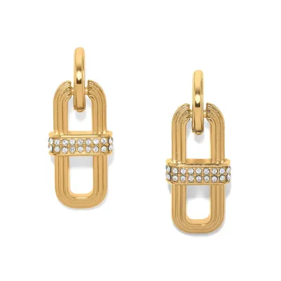 Gold Meridian Aurora Link Post Drop Earrings
