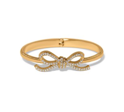 Gold Illumina Bow Hinged Bangle